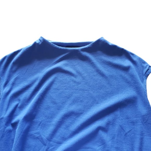 Rouge Collection blue draped dress NWOT fits L XL - Picture 4 of 11